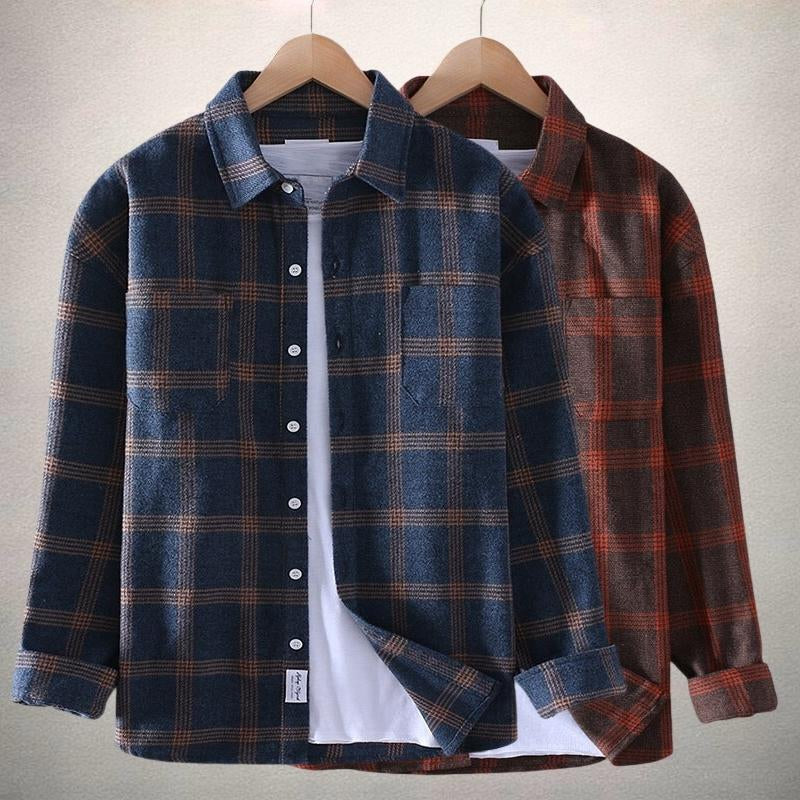 Camicia casual con stampa scozzese