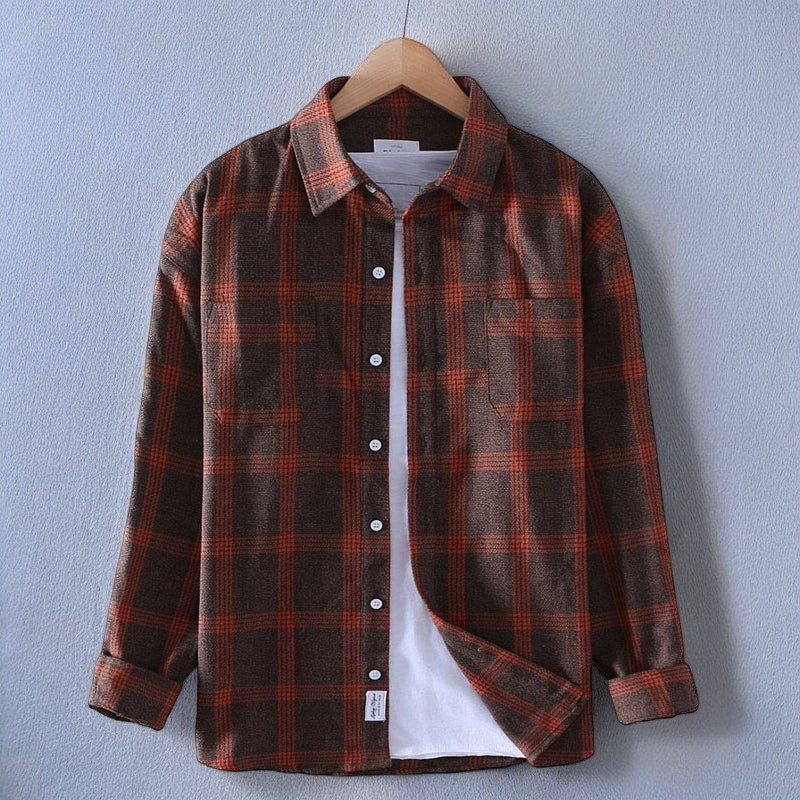 Camicia casual con stampa scozzese