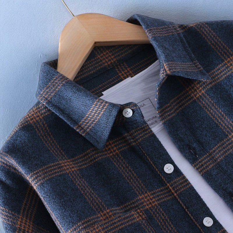 Camicia casual con stampa scozzese