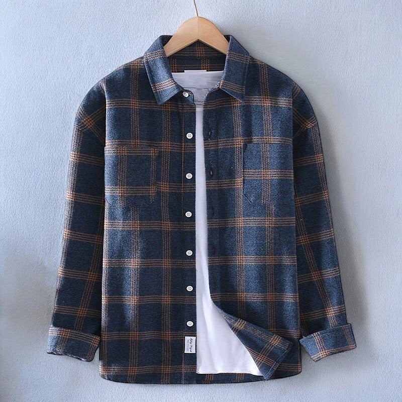 Camicia casual con stampa scozzese