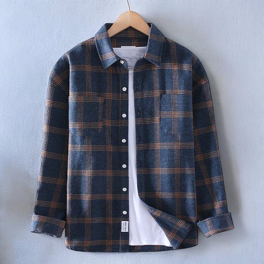 Camicia casual con stampa scozzese