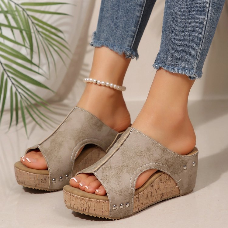 ✨ Sandales Femme Douce Été à Semelle Compensée Confort