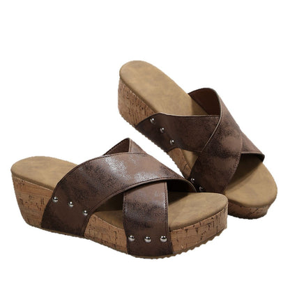 ✨ Sandales Femme Douce Été à Semelle Compensée Confort