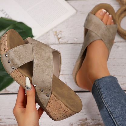 ✨ Sandales Femme Douce Été à Semelle Compensée Confort