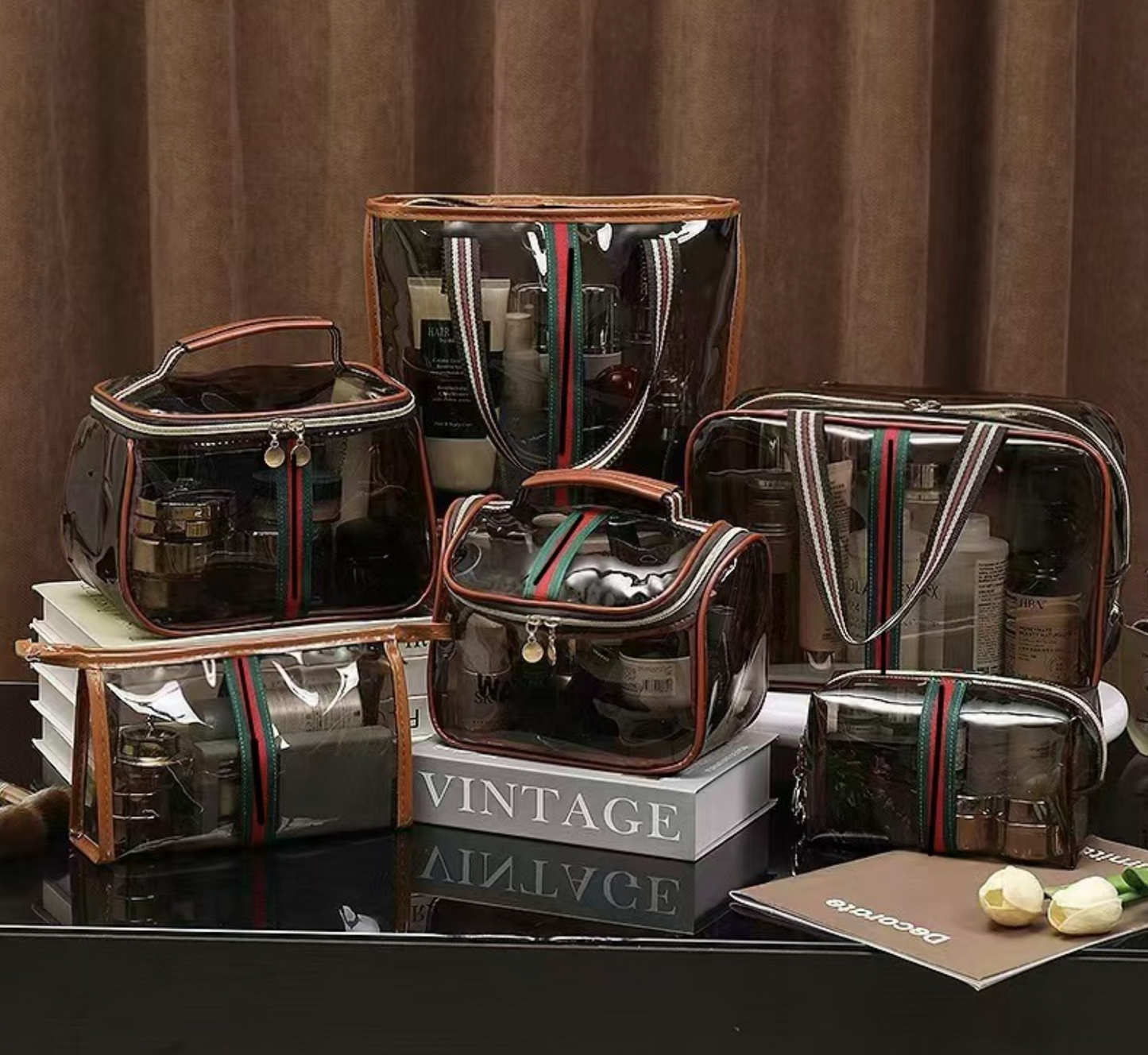 Trousse de Toilette Transparente Étanche — Format Voyage 🧳