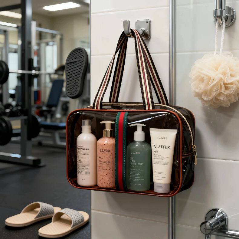 Trousse de Toilette Transparente Étanche — Format Voyage 🧳