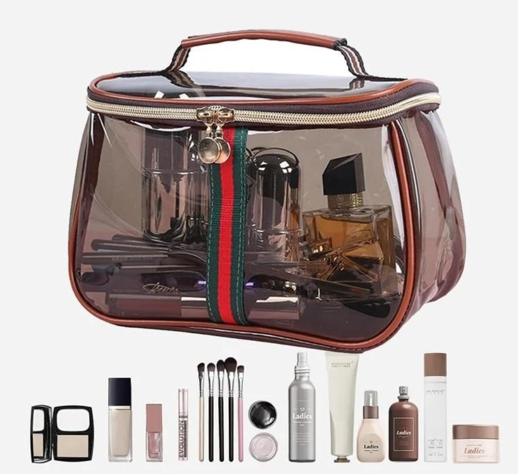 Trousse de Toilette Transparente Étanche — Format Voyage 🧳