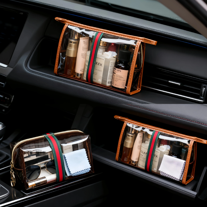 Trousse de Toilette Transparente Étanche — Format Voyage 🧳