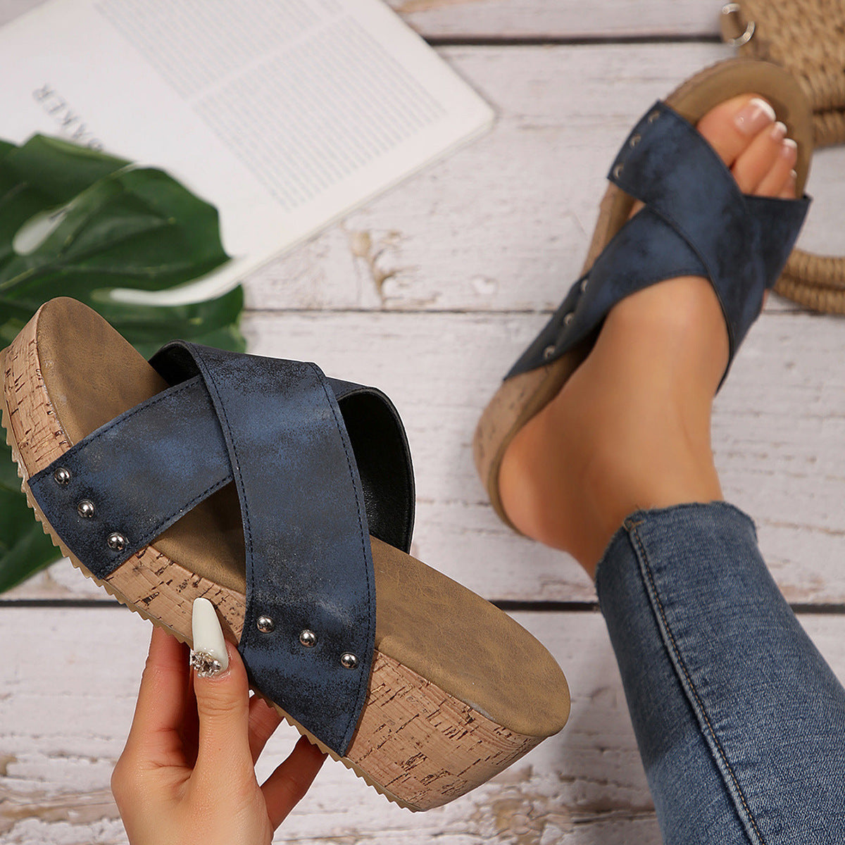 ✨ Sandales Femme Douce Été à Semelle Compensée Confort