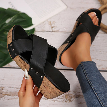 ✨ Sandales Femme Douce Été à Semelle Compensée Confort